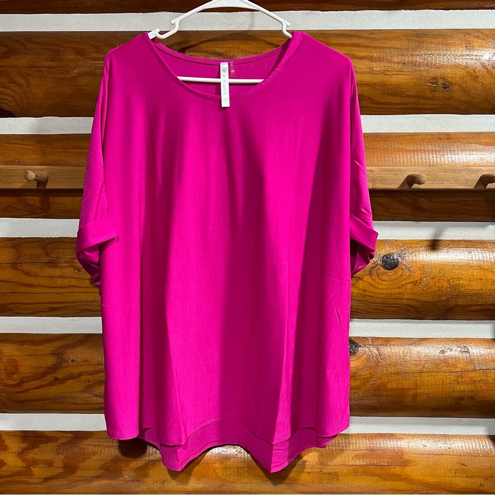 Dear Scarlett Women's Pink Boyfriend style Top medium
